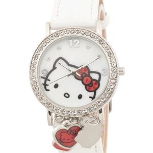 HELLO KITTY Women's Hello Kitty Leather Strap Watch